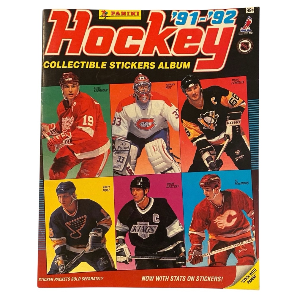 Vintage Panini 91-92 Hockey Collectible Sticker Album
